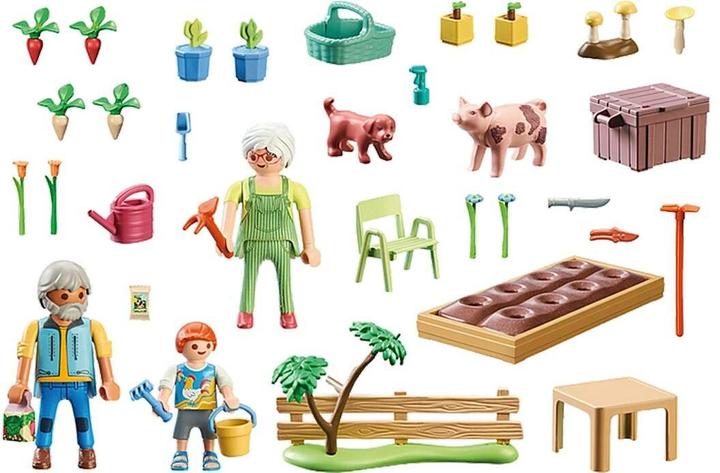 Actual product image Playmobil 71443 Idyllic vegetable garden with the grandparents (71443, Playmobil Country)