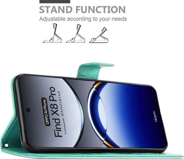 Produktbild Cadorabo Hülle für Oppo Find X8 Pro mit Blumen Muster (Oppo Find X8 Pro)