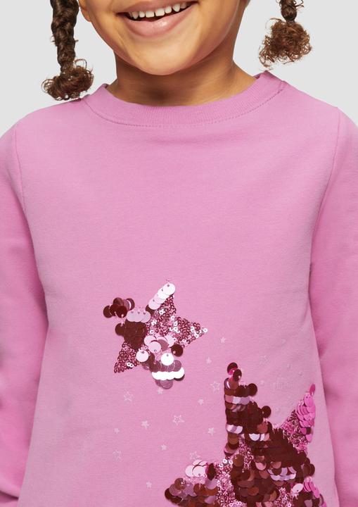 Produktbild s.Oliver Sweatshirt Wärmende Sweatshirt mit Pailletten (104, 110)
