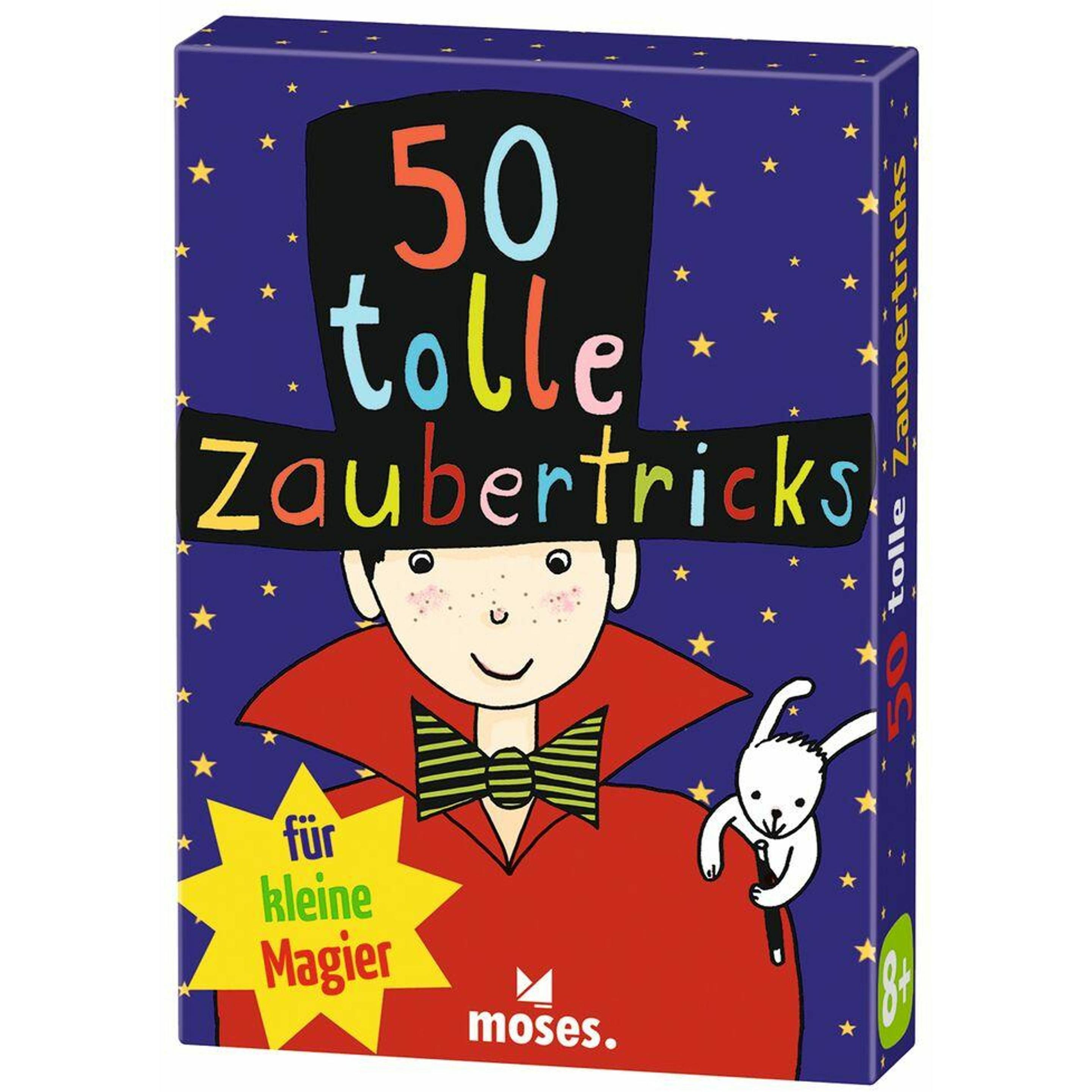 Moses MOS21090 - 50 tolle Zaubertricks für kleine Magier, für 1+ Spieler, ab 8 Jahre (DE-Ausgabe) (Deutsch, 1 - 10 Spieler)