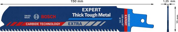 Produktbild Bosch Professional Zubehör EXPERT ‘Thick Tough Metal’ S 955 CHC Säbelsägeblatt, 3 Stück