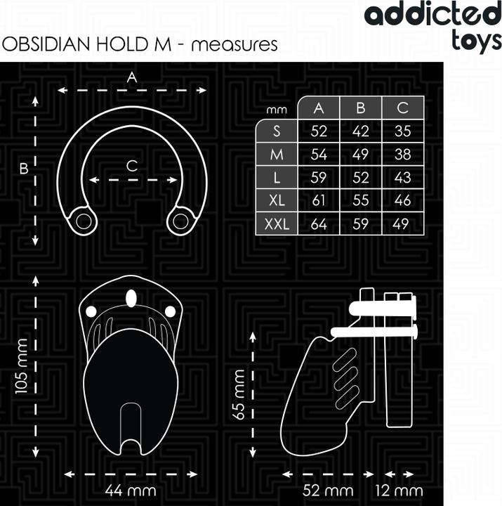 Productafbeelding Addicted toys Locked - Obsidian Hold Peniskã„Fig Grã–Sse M