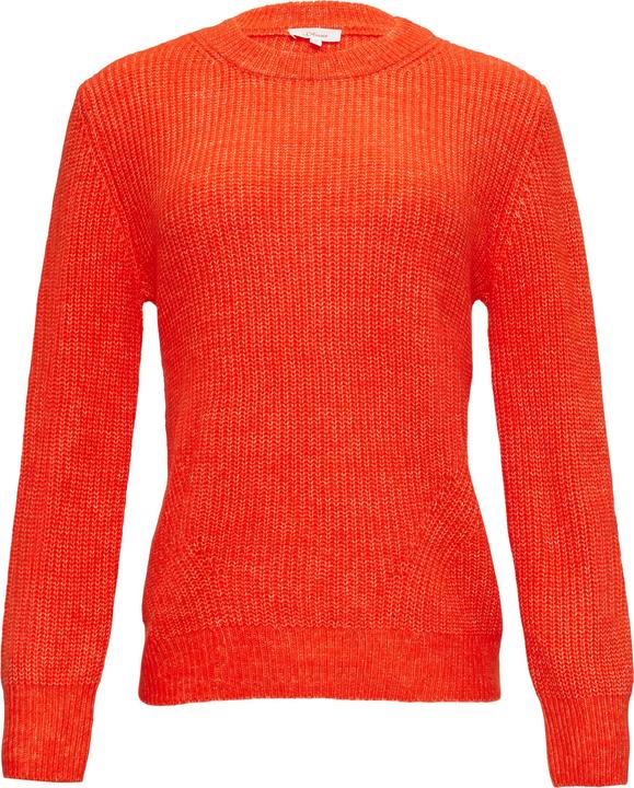 Actual product image S.Oliver Strickpullover Strickpullover mit Rippdetail und Crew Neck (44)