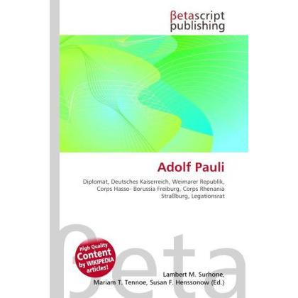 Adolf Pauli, Fachbücher von Mariam T. Tennoe, Susan F. Henssonow, Lambert M. Surhone