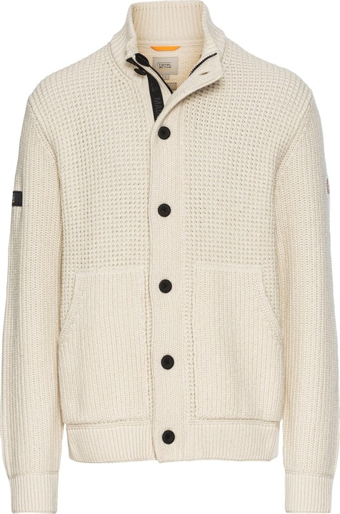 Camel Active Strickjacke mit verstecktem Reissverschluss