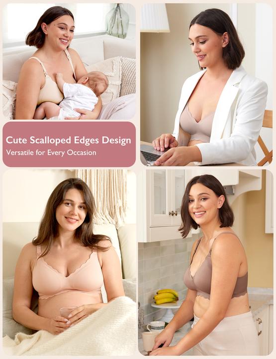 Image du produit Momcozy YN46 Soutien-gorge d'allaitement sans couture à motif floral Skin M (M)