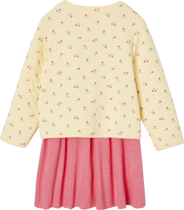 Produktbild Vertbaudet Mädchen-Set: Geblümte Jacke mit Steppnähten & Kleid (98)