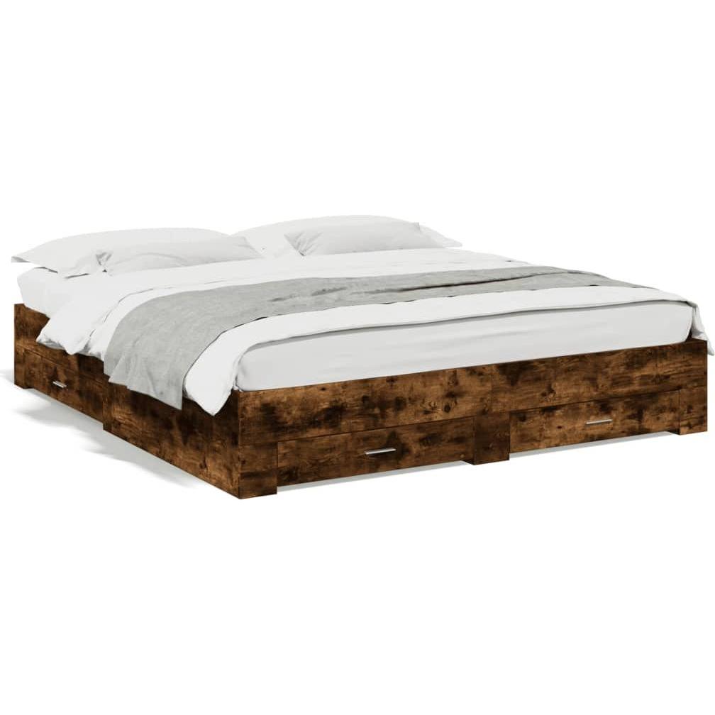 VidaXL, Bett, Bettgestell mit Schubladen 200 x 200cm (200 x 200 cm)