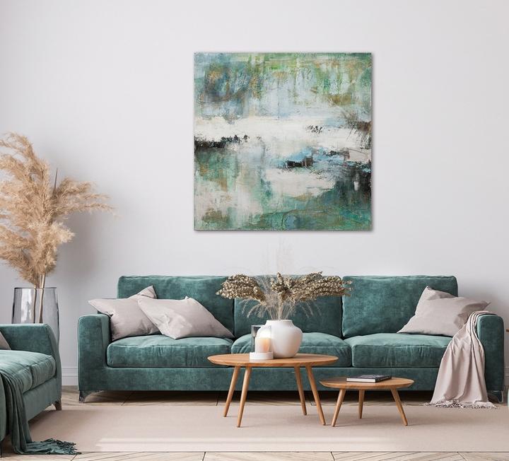 Immagine prodotto Schubiger Composizione cromatica in bianco e verde giada 2 (100 x 100 cm)