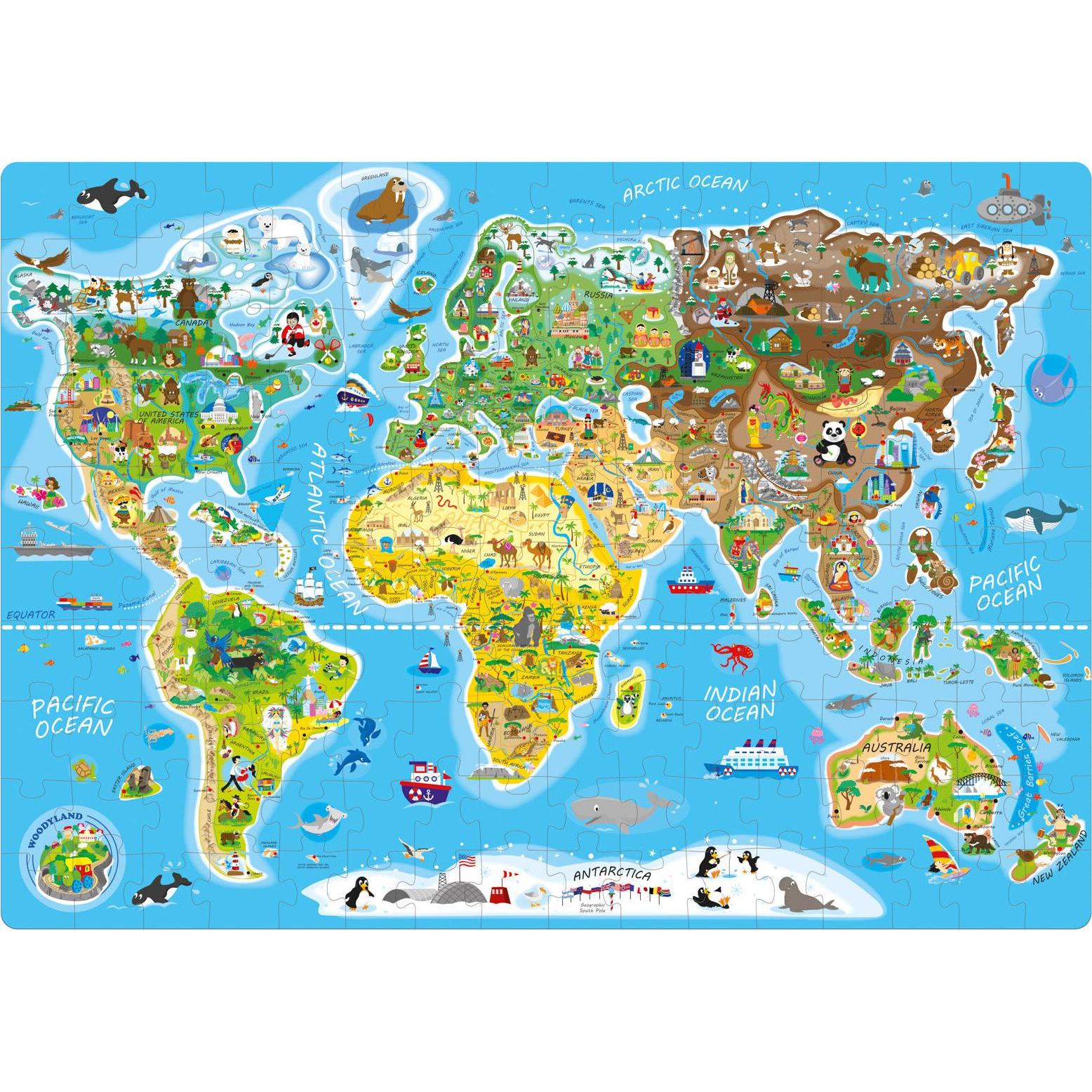 Thumbnail - Popular Puzzle - Weltkarte, 160 Teile - AN (160 Teile)