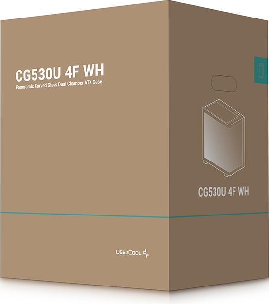 Produktbild Deepcool " CG530U 4F WH ATX Curved Glass Panoramic Case White" (ATX, ITX, Micro ATX (mATX))