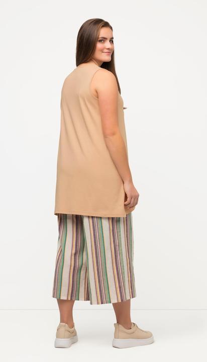 Produktbild Ulla Popken Longtop, Naturfärbung, A-Linie, V-Ausschnitt, ärmellos (50, 52)