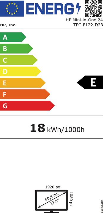 Energy Label HP Mini-in-One (1920 x 1080 pixels, 23.80")