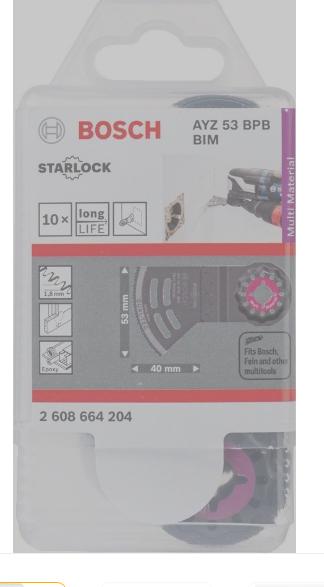 Immagine prodotto Bosch Professional Zubehör Lama per taglio a tuffo BIM Dual-Tec AYZ 53 BPB multimateriale, 40 x 53 mm, confezione da 10