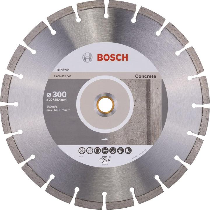 Immagine prodotto Bosch Professional Zubehör Lama diamantata Standard per calcestruzzo, 300 x 20,00/25,40 x 2,8 x 10 mm