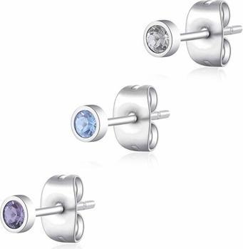Produktbild Sagapo S'Agapo Set Of Three Earrings With Glam Click Sck161 Crystals