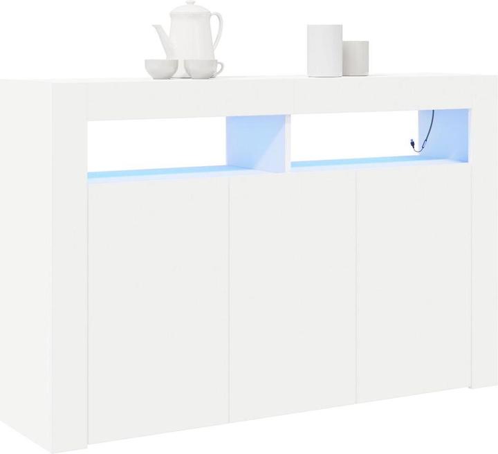 Image du produit vidaXL Buffet blanc Blanc Engineered Wood 116 x 30 x 75 cm Moderne