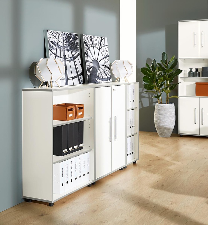Actual product image Schäfer Shop Select Moxxo IQ shelf unit, wood, 3/6 compartments, 3/6 OH, W 801 x D 362 x H 1115/2168 mm + 1x... (80 x 36.5 x 111.5 cm)