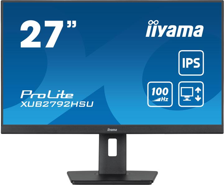 Image du produit iiyama XUB2792HSU-B6 27IN IPS FHD 4MS HDMI VGA DP 2USB HUB (1920 x 1080 pixels, 27")