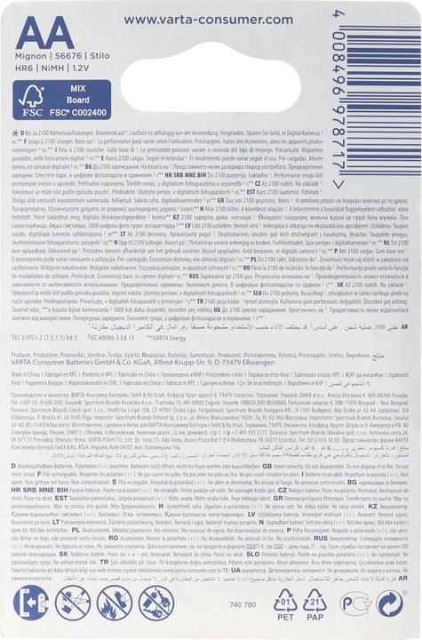 Produktbild Varta Recharge Endless (2 Stk., AA, 1900 mAh)