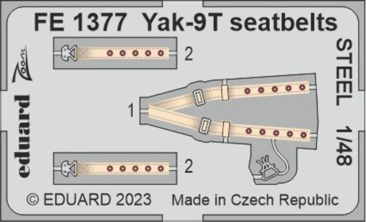 Image du produit Eduard Yak-9T seatbelts STEEL 1/48 ZVEZDA
