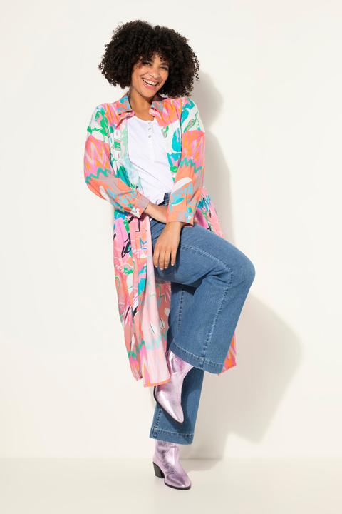 Produktbild Angel of Style Hemdblusen-Midikleid, Allover-Druck, Knopfleiste (52)