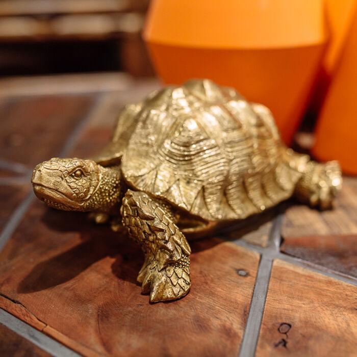 Actual product image Designlife Deco Figurine Turtle Gold Small (14.5 x 30 x 25.5 cm)