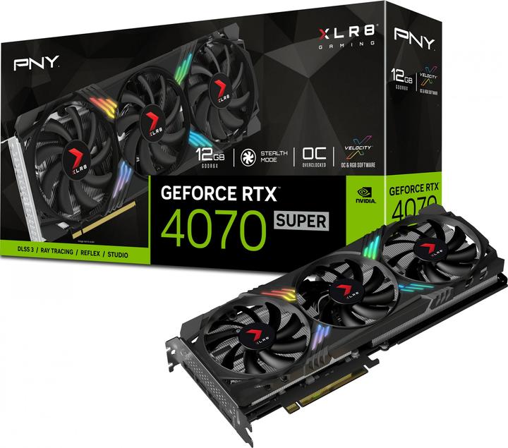 Actual product image PNY GeForce RTX 4070 Super XLR8 VERTO (12 GB)