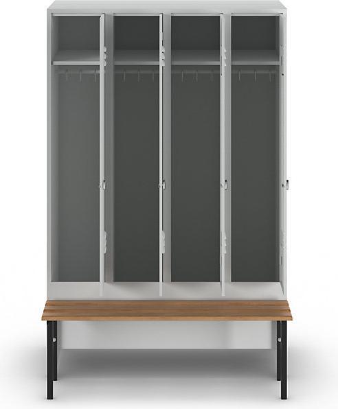 Actual product image Wolf Clothes locker with bench in front (120 cm, 185 cm)