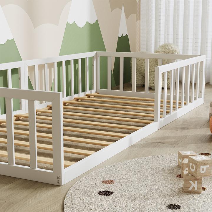 Actual product image VitaliSpa Bodenbett aus Metall Minno, Weiss, 90x200 ohne Matratze (90 x 200 cm)