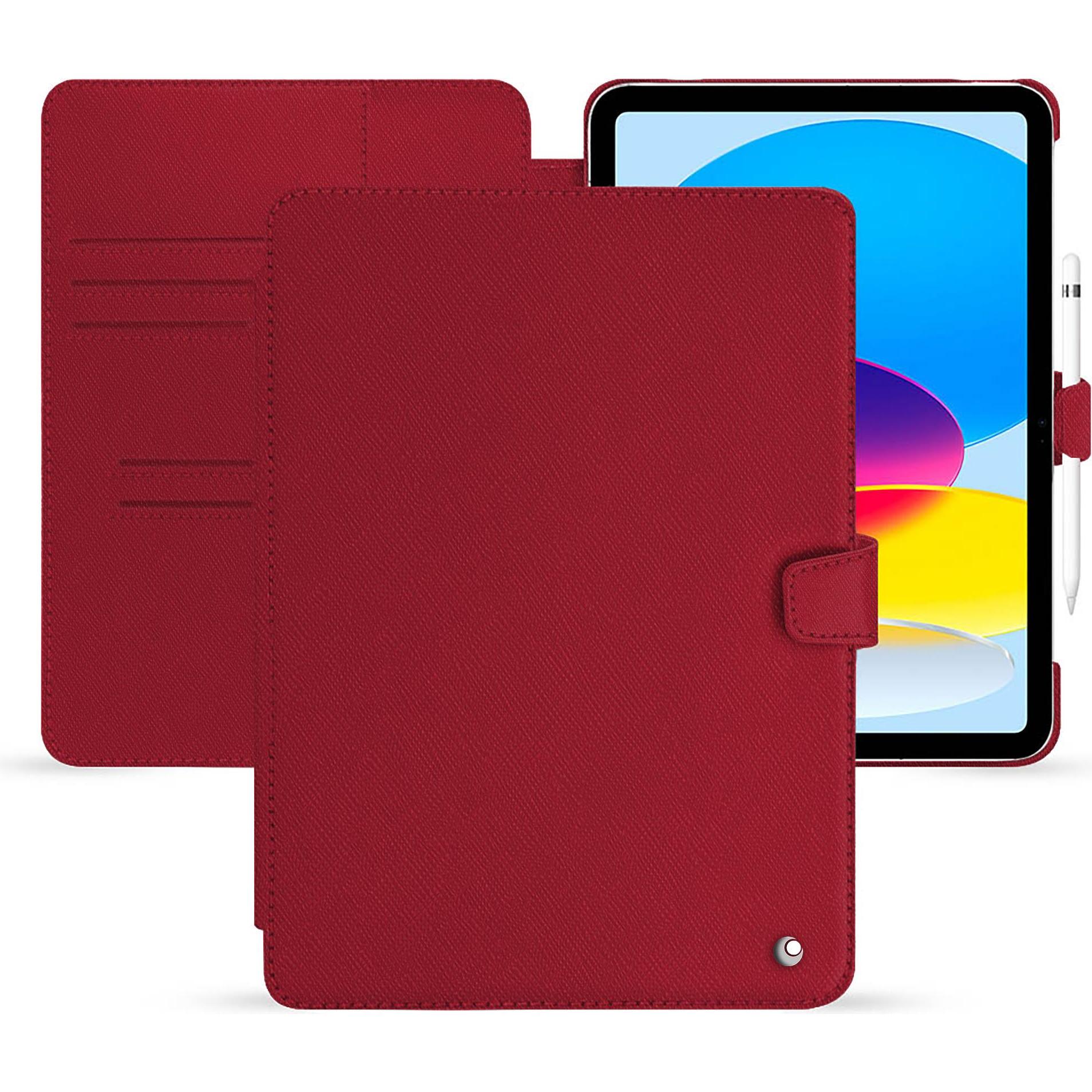 Noreve Lederschutzhülle Apple iPad (2022) (iPad 2022 (10. Gen)), Tablet Hülle, Rot