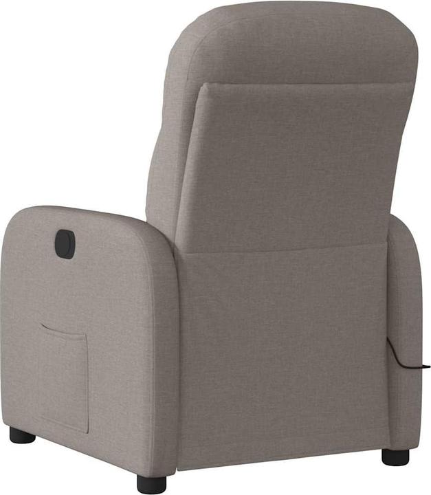 Actual product image VidaXL Massage chair electric taupe fabric