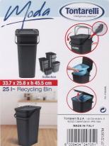 Produktbild Tontarelli 24 l weisser Moda-Behälter mit Griff (24 l)
