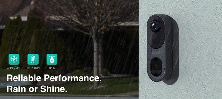 Immagine prodotto Botslab Campanello video, capacità 6400mAh, visione grandangolare a 180°, memoria interna 32G, rilevamento (WiFi)