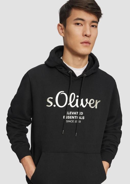 Produktbild s.Oliver Sweatshirt Hoodie mit Gold- oder Silber-Print (S)