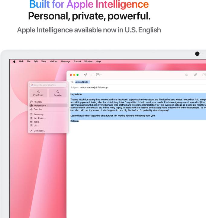 Produktbild Apple iMac 2024 (M4, 16 GB, 256 GB, Apple M4 10-Core)