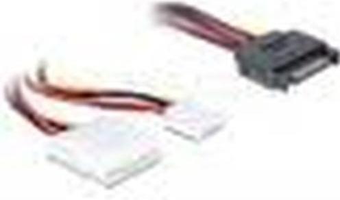 Actual product image Delock Y-cable Power SATA (30 cm, 15 pin S-ATA, 4 pin floppy, 4 pin Molex)