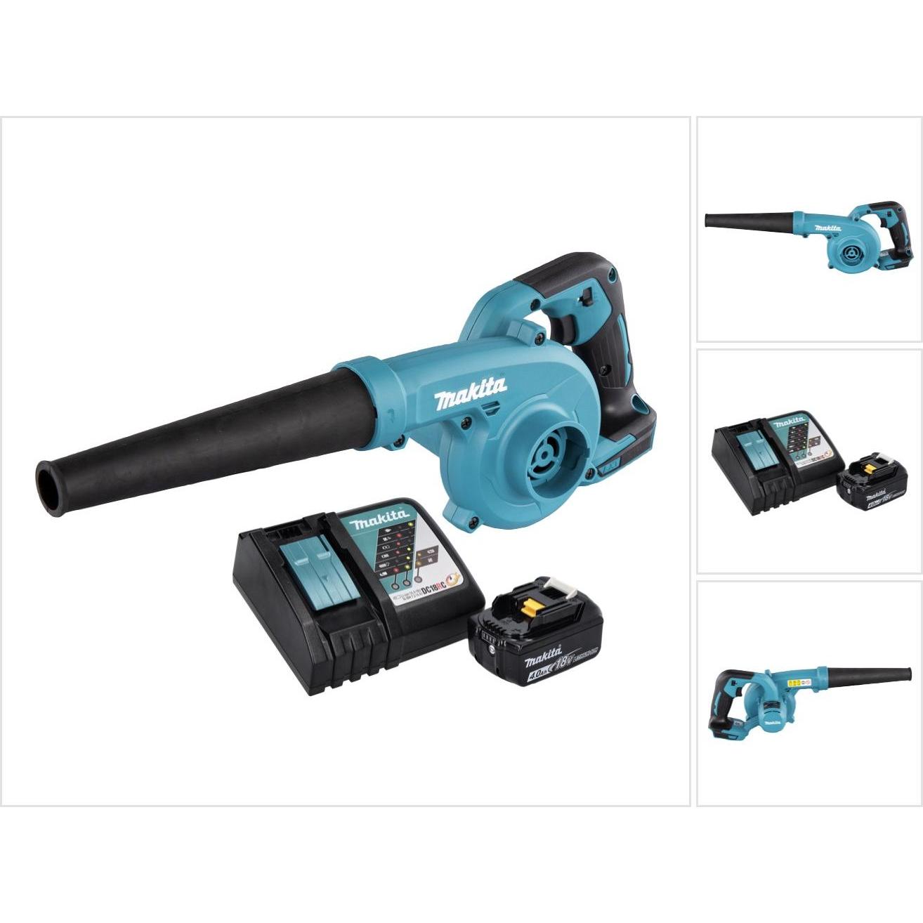 Makita, Laubsauger + Laubbläser, DUB 185 RM1 Akku Laubbläser Gebläse 18 V + 1x Akku 4,0 Ah + Ladegerät (Akkubetrieb, Lau...