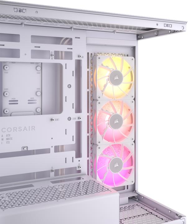 Actual product image Corsair Case iCUE 3500X RGB Midi TG white BTF+ZERO (E-ATX)