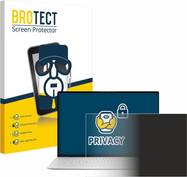 Productafbeelding BROTECT Anti-spionnetje privacyfolie Beschermfolie tegen blauw licht (9340")