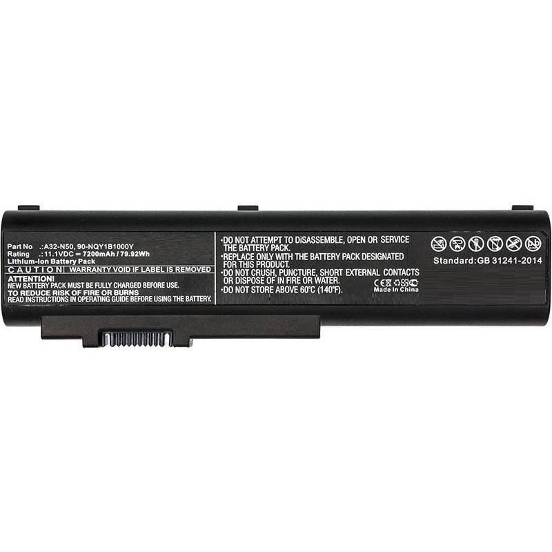 Thumbnail - CoreParts Laptop Battery for Asus (1 Zellen, 7200 mAh), Notebook Akku, Schwarz