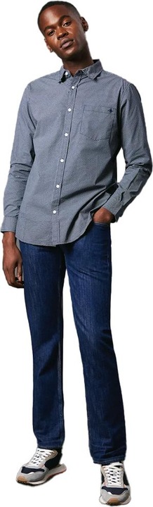 Actual product image Universal Textiles Mens Micro Geo Print Long-Sleeved Shirt (XL)