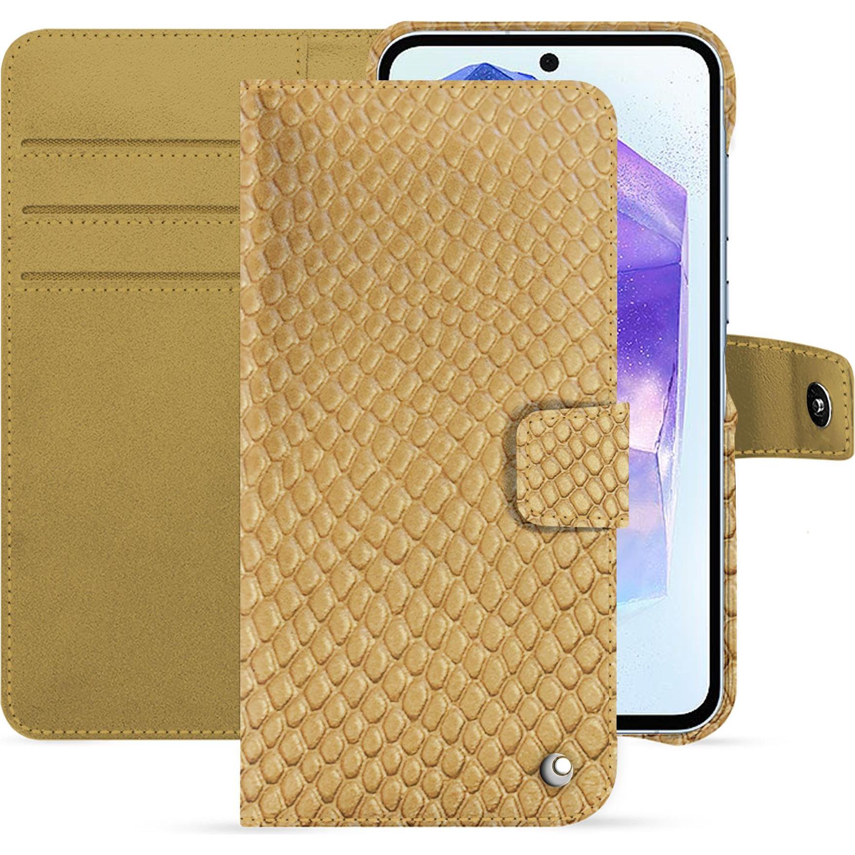 Noreve Lederschutzhülle Samsung Galaxy A55 (Samsung Galaxy A55), Smartphone Hülle, Beige