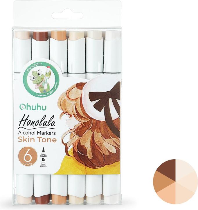 Productafbeelding Ohuhu Honolulu kunstmarker (Huidskleuren, 6 x)