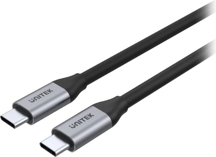 Productafbeelding Unitek USB USB-C - USB-C kabel 2 m zilver (C14091ABK) (2 m, USB 3.1)