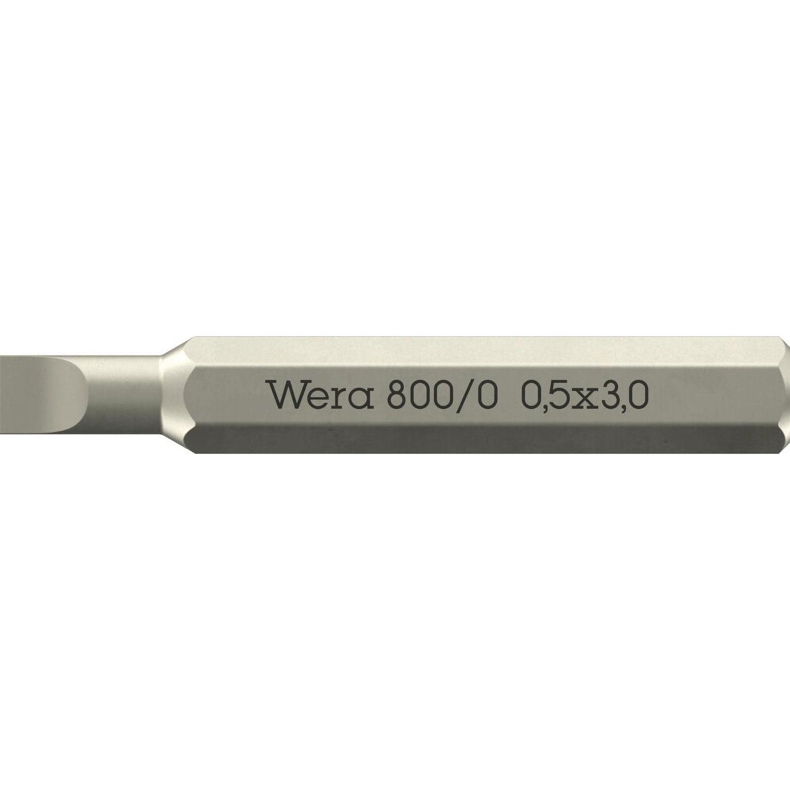 Wera, Chiave a bussola, 800 Micro Bits 0,50 x 3,0 x 30mm