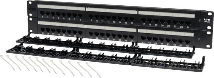 Produktbild Eaton 48-Port 2U Rack-Mount Cat5e 110 Patch Panel 568B RJ45 Ethernet TAA