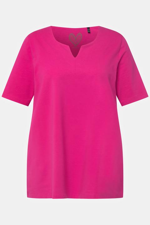 Actual product image Ulla Popken Essential Notch Neck Stretch Tee (60)