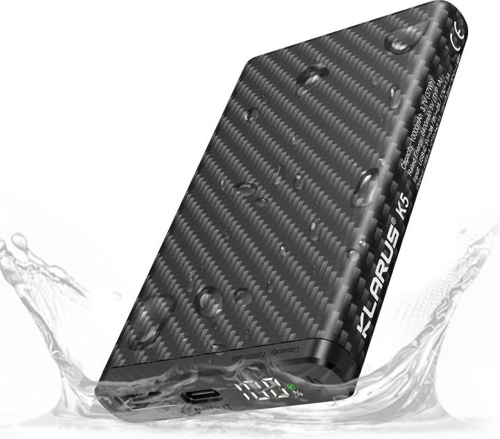 Produktbild Klarus K5 - Wasserdichte Ultralight Powerbank (10000 mAh, 22.50 W, 385 Wh)