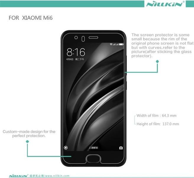 Actual product image Nillkin Super Clear Series (1 Piece, Xiaomi Mi6)